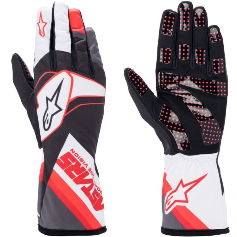 2022 TECH-1 K RACE V2 GLOVES BLACKWHITE ANTRACITE RED S