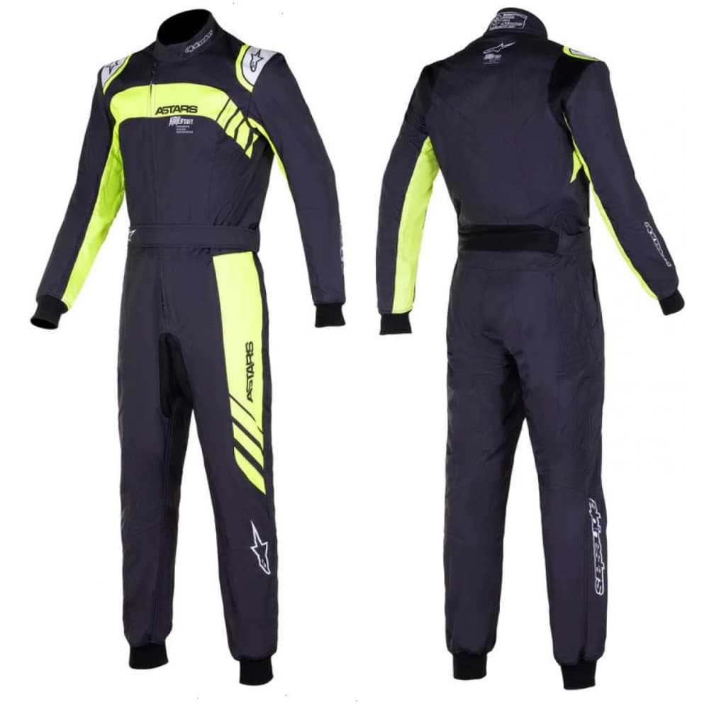ADULT MX9 V2 ALPINESTARS SUIT BLACK - YELLOW FLUO 48
