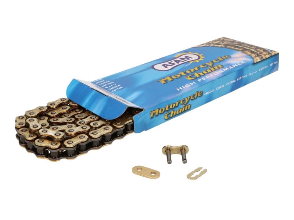 Afam R1G gold Rennkette (In mehreren Längen erhältlich!) - 130 Glieder