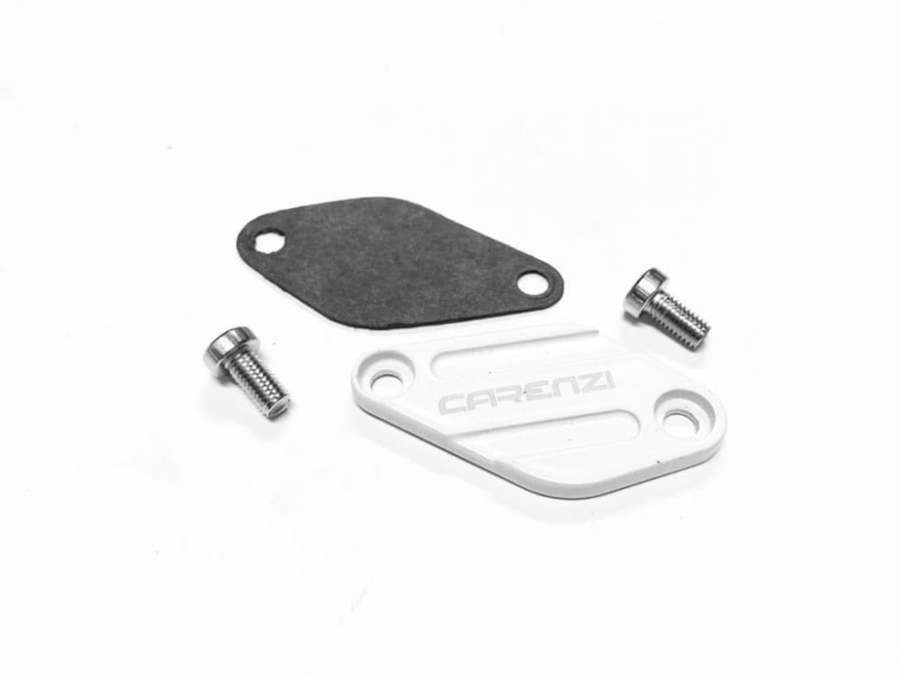 Carenzi Racing Ölpumpendeckel (Minarelli AM - Derbi EBE/EBS - Piaggio D50B0 - weiß)