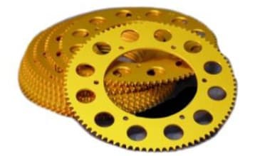 KF STANDARD SPROCKET 77 TEETH GOLD ANODIZED