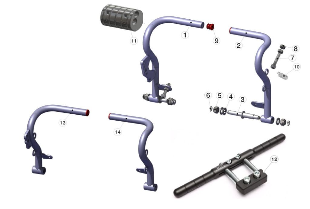 (13) PEDALE FRENO MINIKART - CROMATO