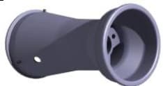 Vented Aluminium Hinterfelge L210mm Black Line