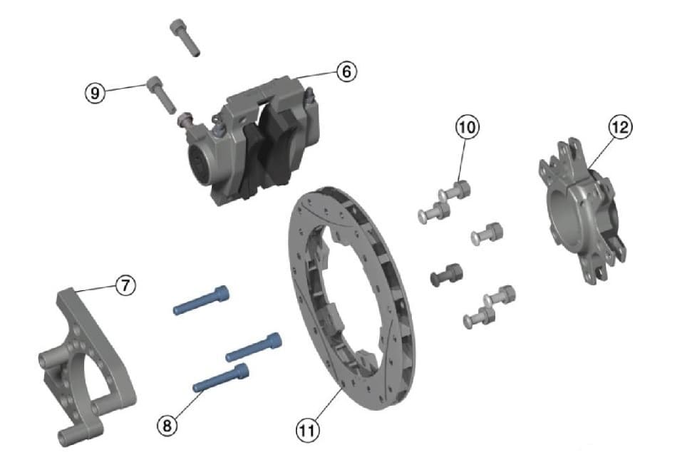 (11) BLACK LINE REAR BRAKE DISC