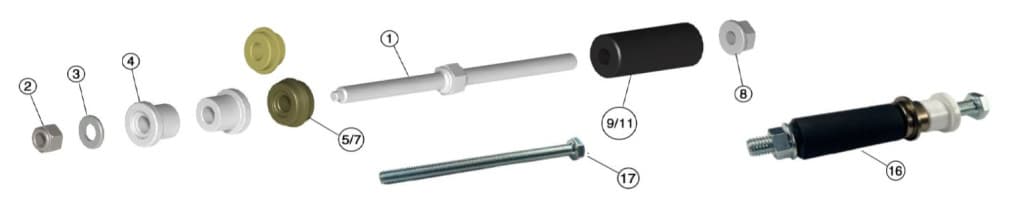 (6) REAR BUMPER WASHER Ø30mm ANODIZED