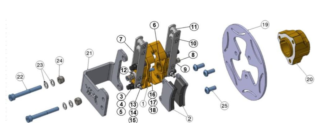 (15) Dado autobloccante alto M5