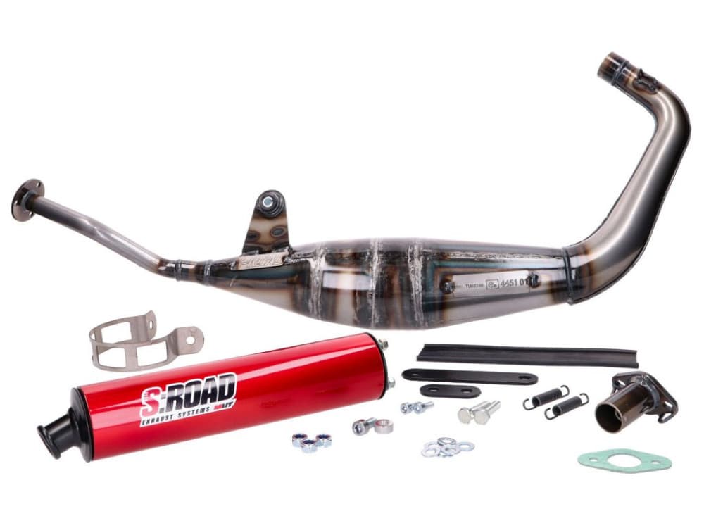 MVT S-Road scarico sportivo (Derbi EBE / EBS - Piaggio D50B0 - 50/70cc)