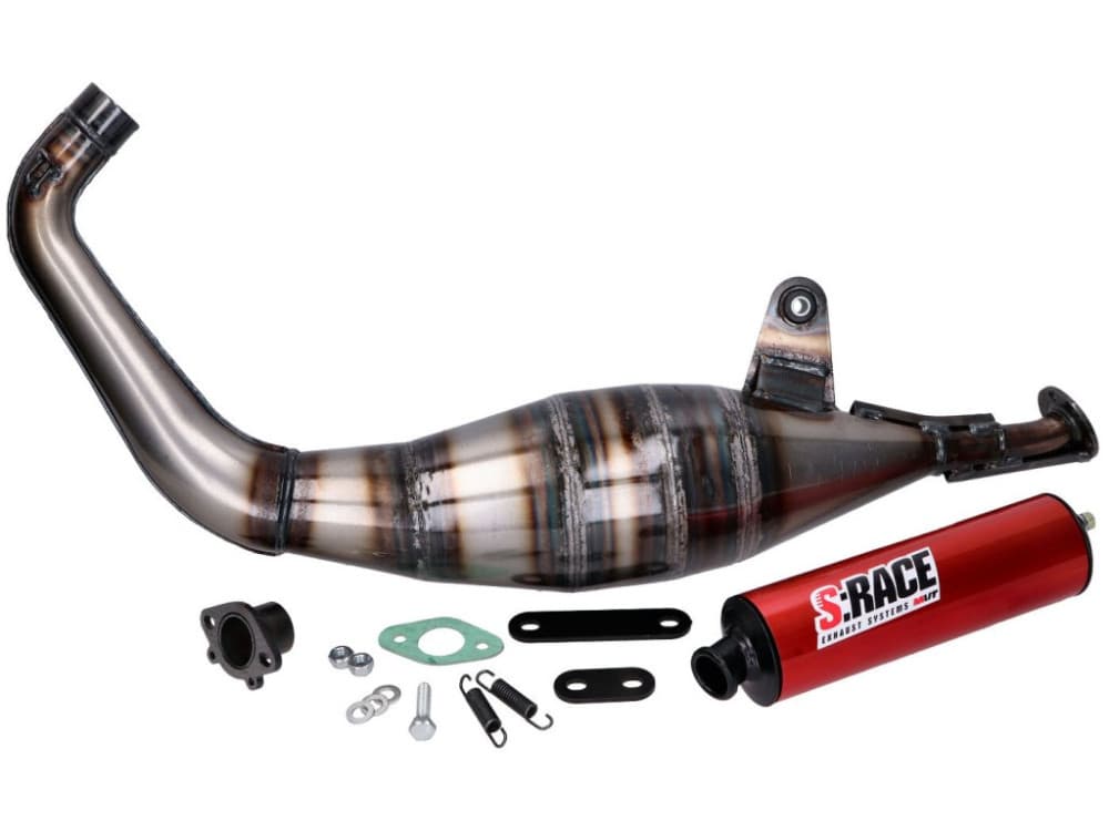 MVT S-Racing Sport-Auspuff (Derbi EBE / EBS - Piaggio D50B0 - 70/80cc)