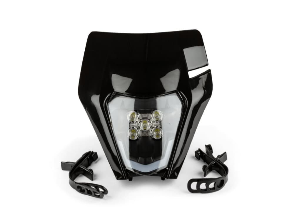 Racing Force LED Enduro Frontscheinwerferverkleidung (Universal - schwarz)