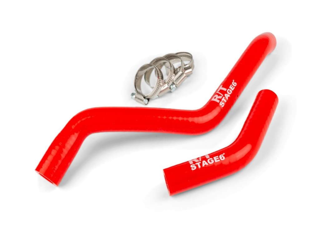 Stage6 silicone coolant hose (Aprilia RX / SX - Derbi Senda - Gilera RCR / SMT - red)