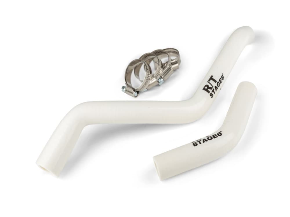 Stage6 silicone coolant hose (Aprilia RX / SX - Derbi Senda - Gilera RCR / SMT - white)
