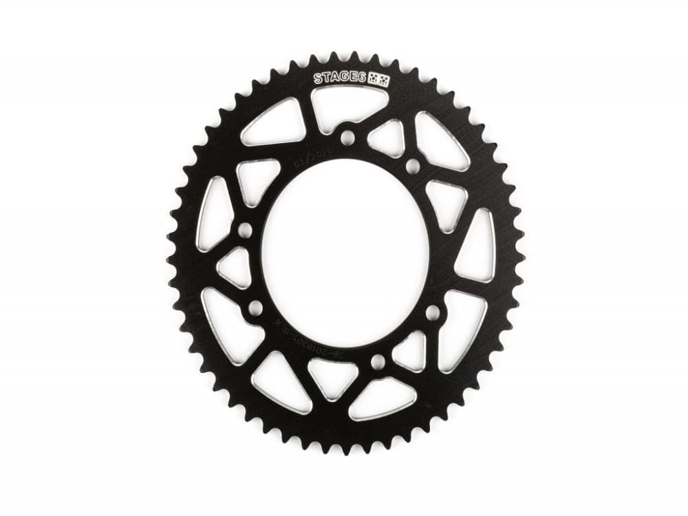 Stage6 CNC corona alluminio (Minarelli AM / Piaggio D50B0 / Derbi EBE/EBS - nero - Z53 - 420)