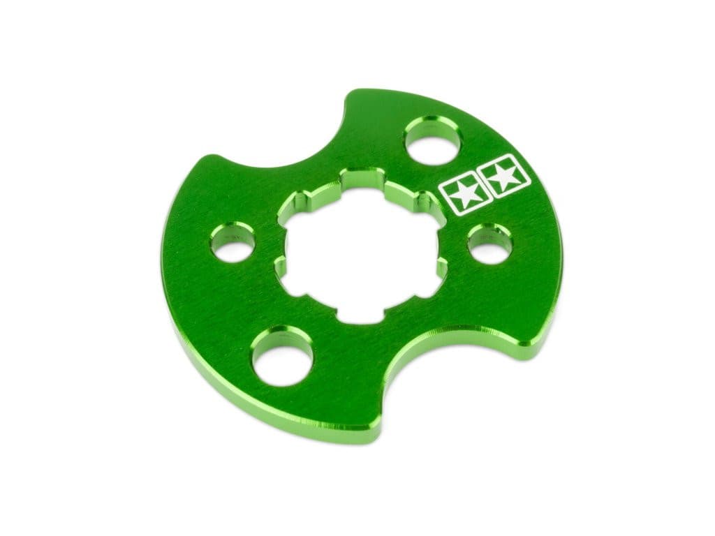 Stage6 Kettenrad Sicherungsplatte Aluminium (Derbi EBE / EBS - Piaggio D50B0 - grün)