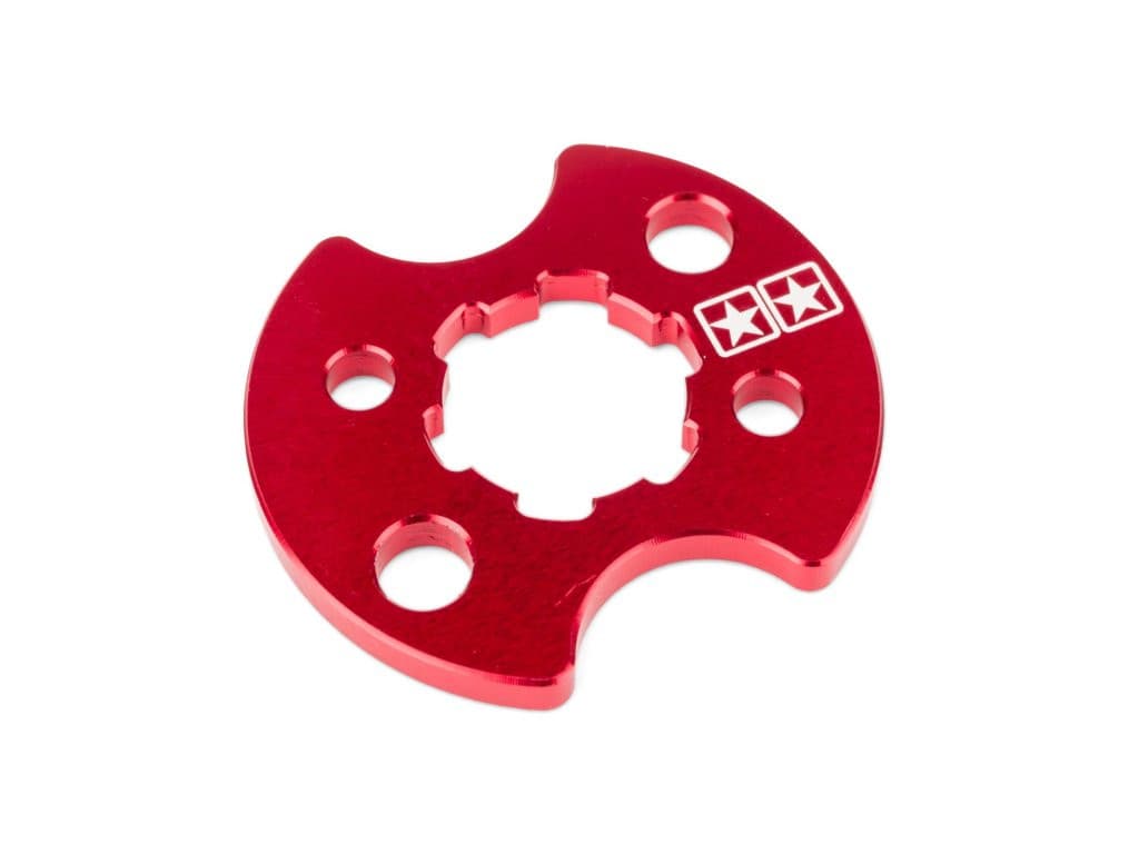 Stage6 Kettenrad Sicherungsplatte Aluminium (Derbi EBE / EBS - Piaggio D50B0 - rot)