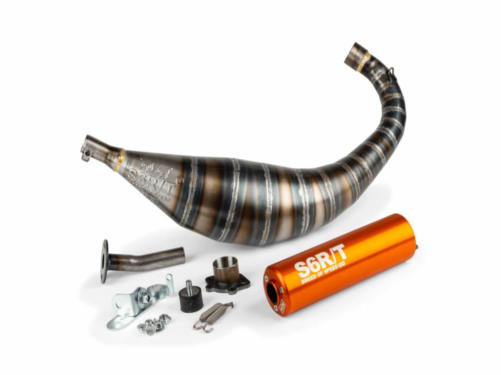 Stage6 R/T 80-90cc CNC exhaust (Derbi EBE / EBS - Piaggio D50B0 - orange)