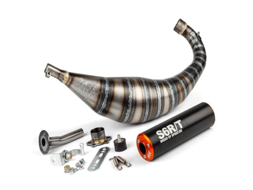 Stage6 R/T 90000cc CNC exhaust (Derbi EBE / EBS - Piaggio D50B0 - orange/black)