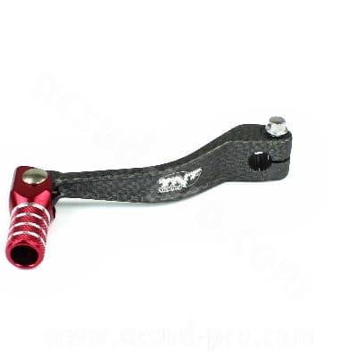 TNT Racing CNC 2 leva del cambio (Derbi EBE / EBS - Piaggio D50B0 - carbonio / rosso)