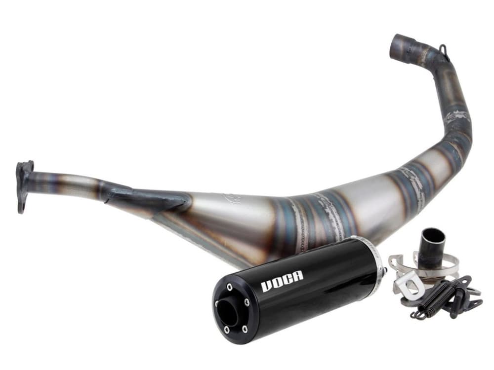 Voca Racing Warrior 50/70cc scarico sportivo (Derbi EBE / D50B0) (Nero)
