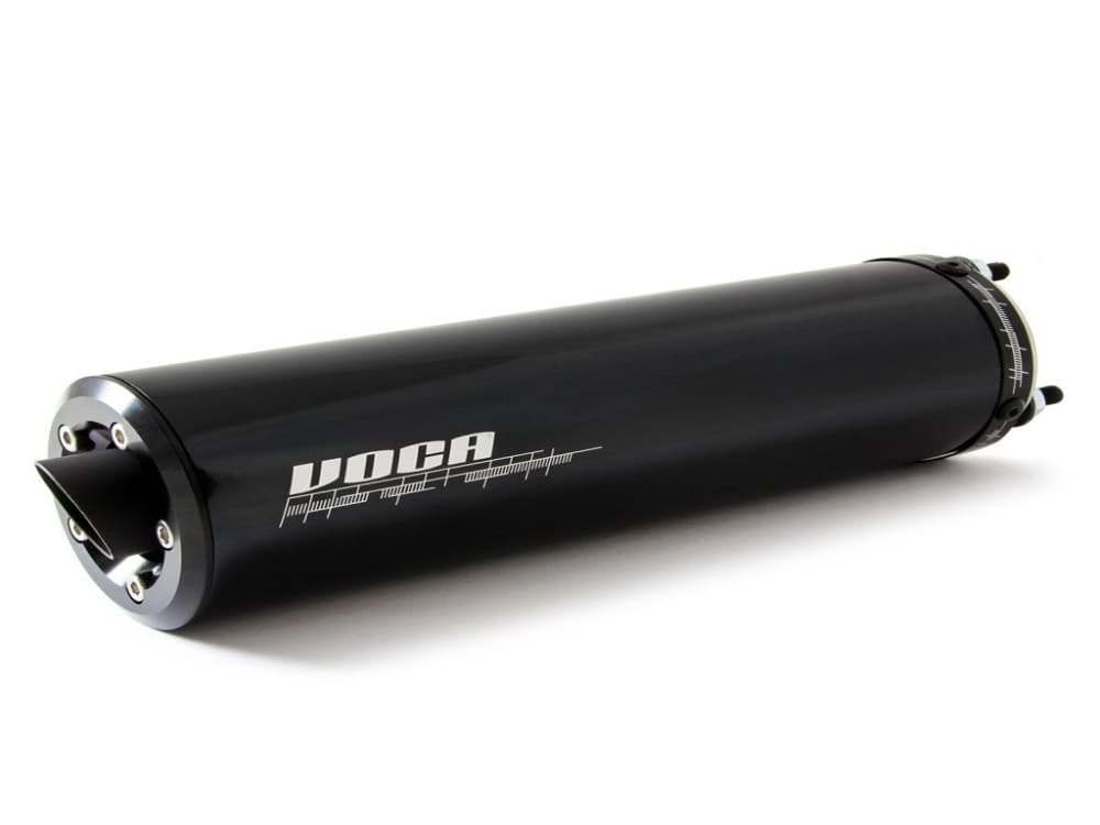 Voca Racing silenziatore completo (BigBore 90cc, Carbon 80cc, Rookie 50/70cc, SCR, Mk, Barikit) (Nero)
