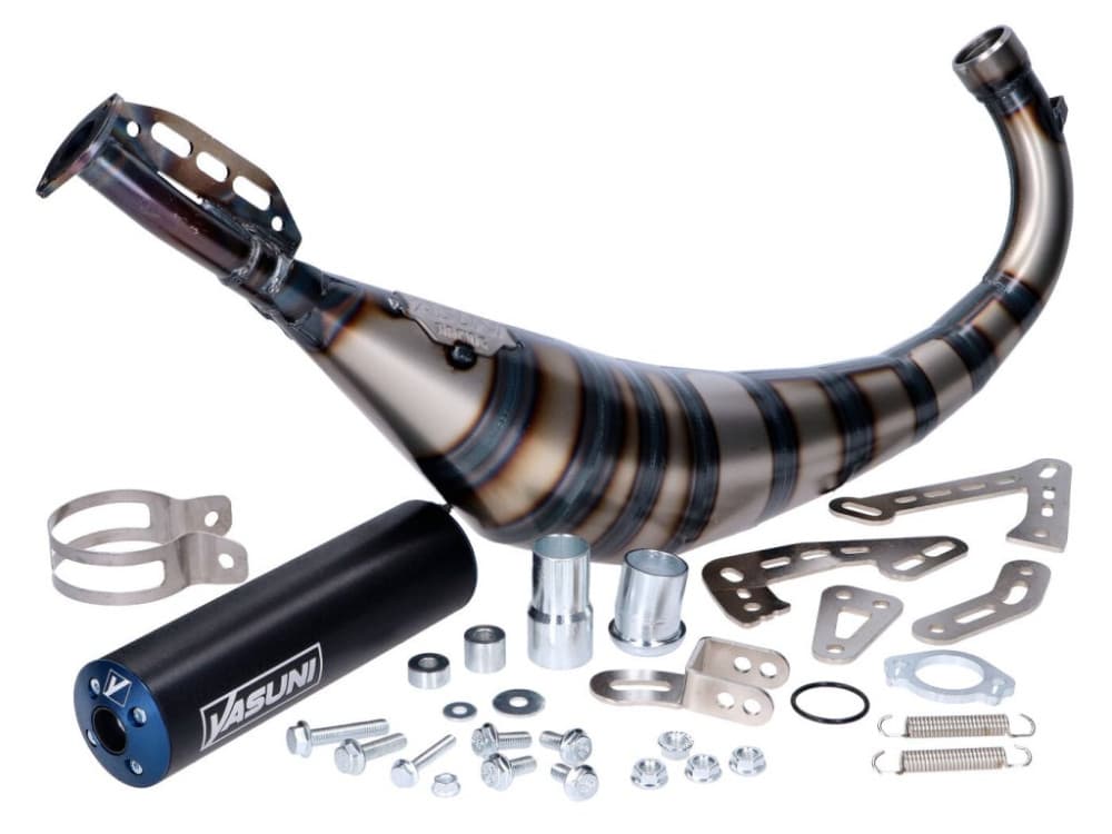 Yasuni R3 Carrera MAX PRO scarico (Minarelli AM - Derbi EBE / EBS - Piaggio D50B0 - blu)